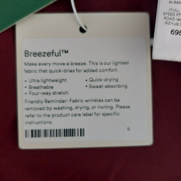 Halara Breezeful Midi Dress Burgundy Large V Neck Cap Sleeves Tie Back Pockets - Picture 7 of 11